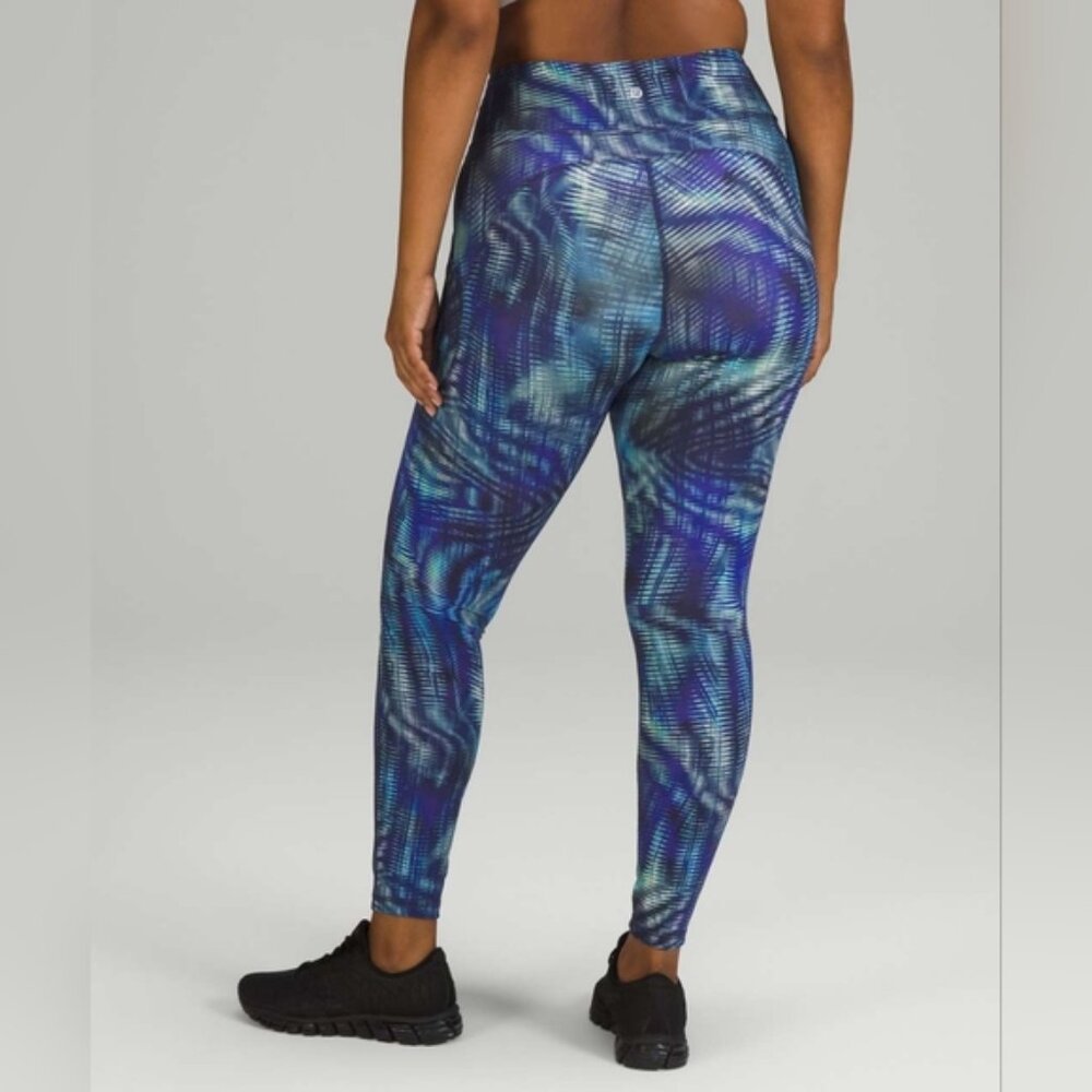 Lululemon Invigorate High-Rise Tight 28" *Foil Shapeshifter Flux Blue Multi